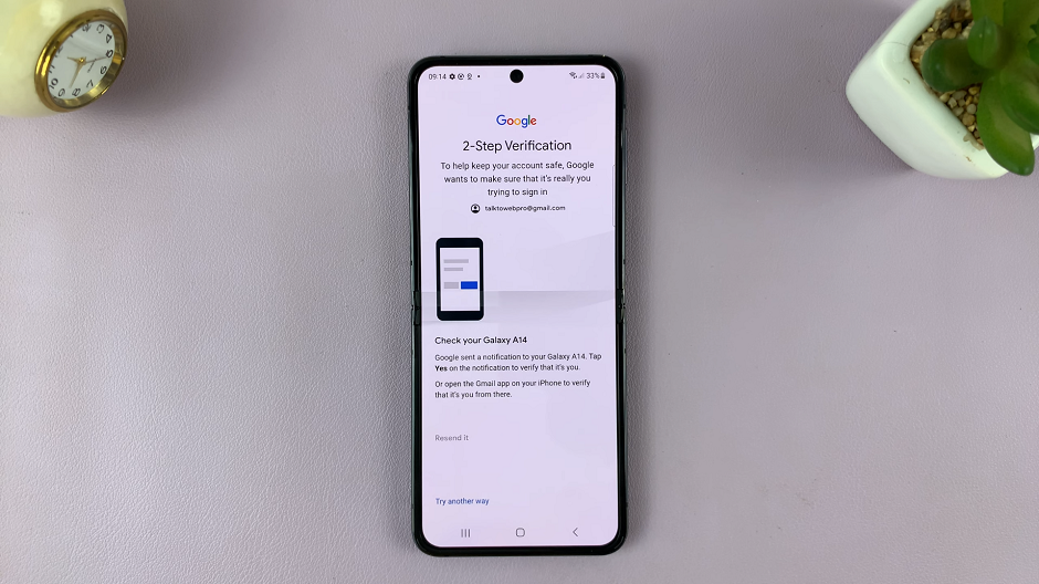 2-Step verification For Samsung Galaxy Z Flip 5 Google Account
