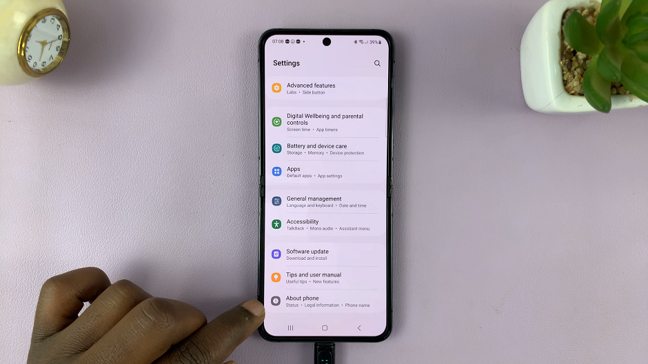 Enable Developer Mode On Samsung Galaxy Z Flip 5