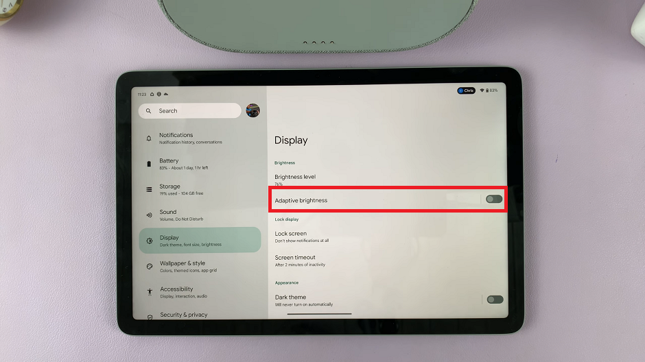 How To Disable Automatic Screen Brightness On Pixel Tablet