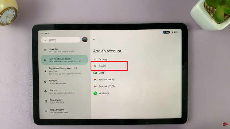 Add Another Google Account To Google Pixel Tablet