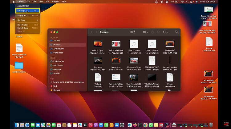 Add Home Folder To Finder In iMac / MacBook