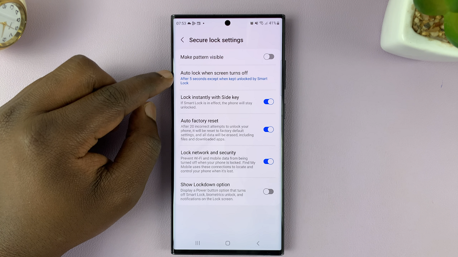 Set The Time For Auto Lock When Screen Turns Off On Samsung Galaxy S23