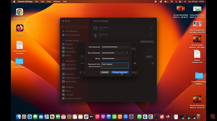 Change Mac MacBook Password