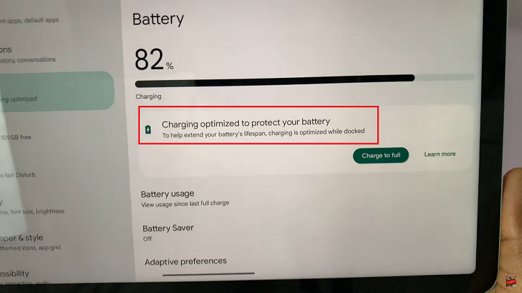Charge Google Pixel Tablet To 100%