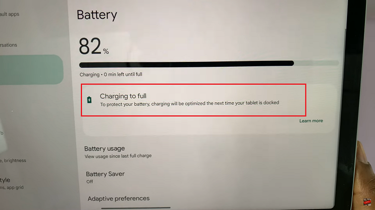 Charge Google Pixel Tablet To 100%