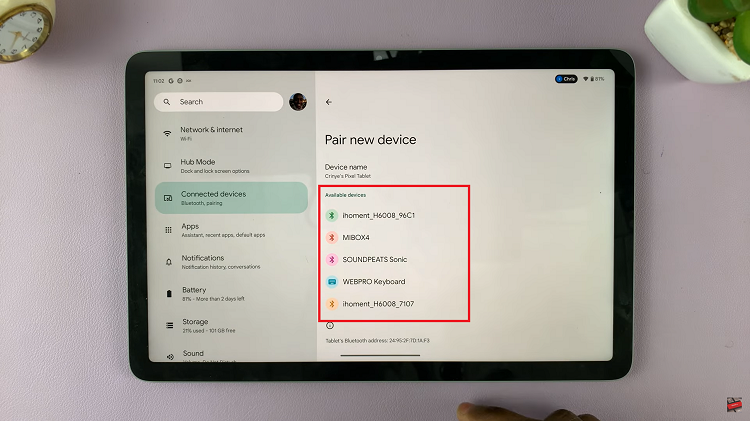 Connect Bluetooth Keyboard To Google Pixel Tablet