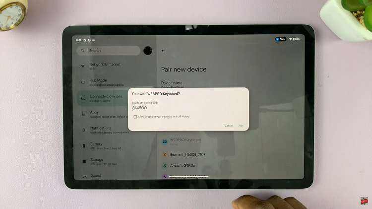 Connect Bluetooth Keyboard To Google Pixel Tablet