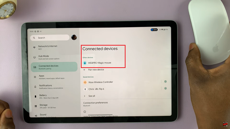 Connect Bluetooth Mouse To Google Pixel Tablet