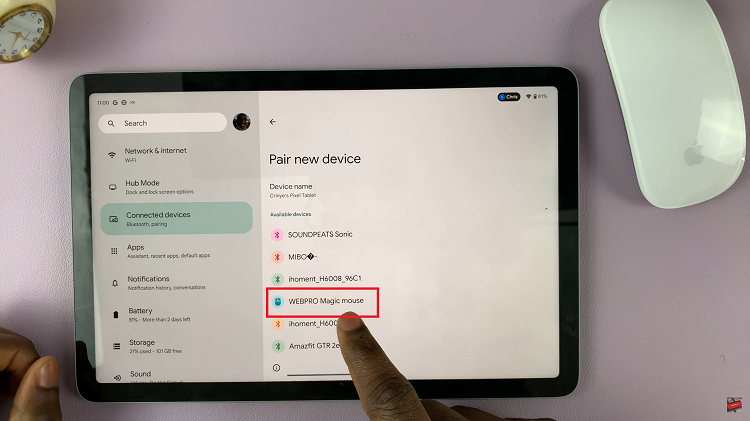 Connect Bluetooth Mouse To Google Pixel Tablet