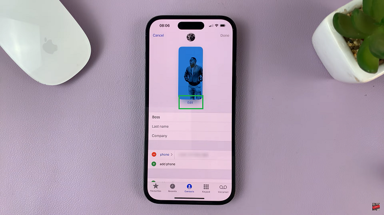 Delete Contact Poster On iPhone