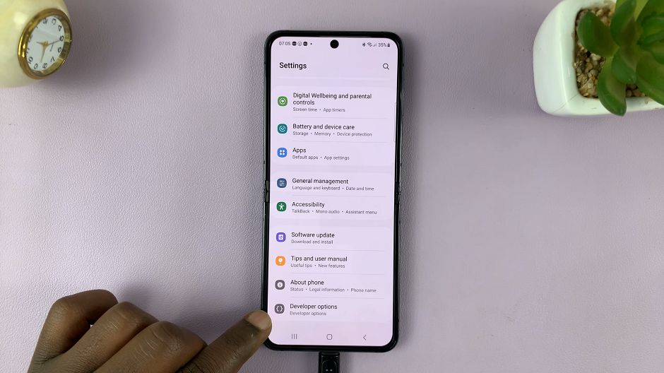 Flip 5 Developer Options