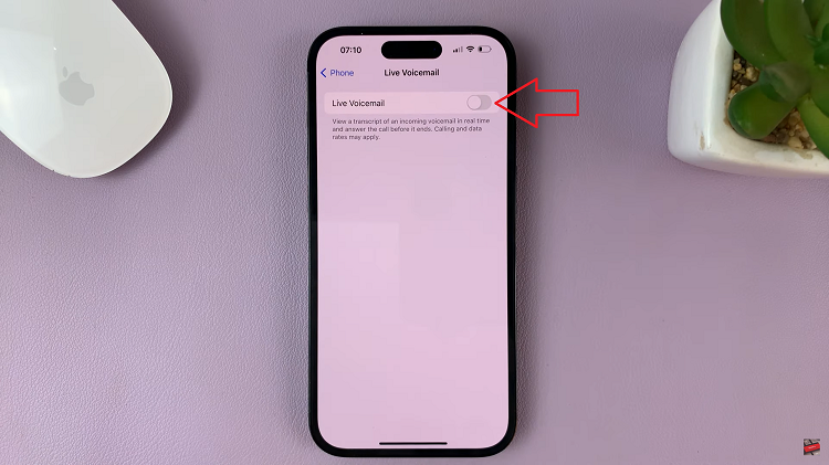 Disable Live Voicemail On iPhone