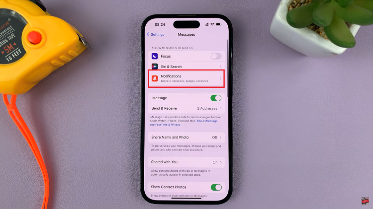 Disable Message Notifications On iPhone
