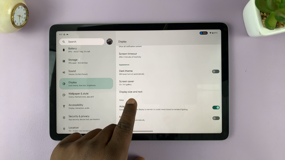 Change Display Size On Google Pixel Tablet