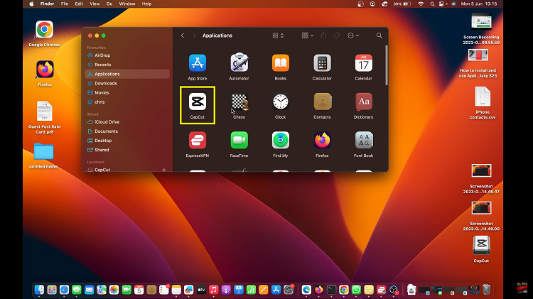 Download and Install CapCut On iMac MacBook