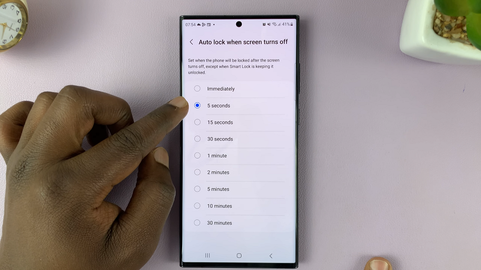 How To Set The Time For Auto Lock When Screen Turns Off On Samsung Galaxy S23