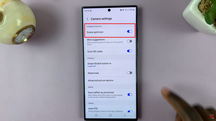 Enable Camera Scene Optimizer On Samsung Galaxy S23