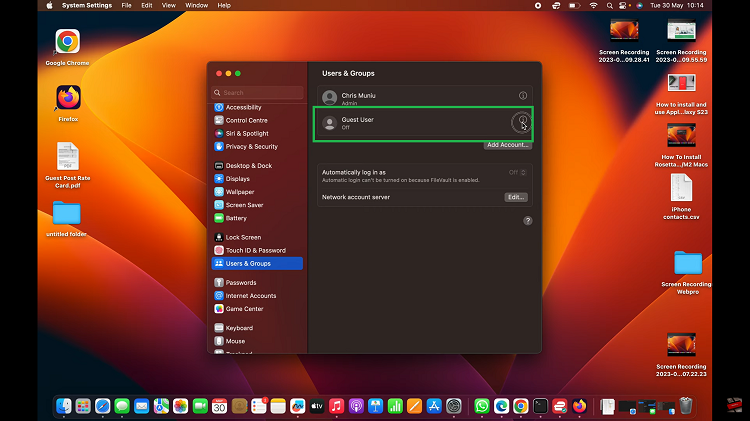 Enable Guest User On Mac MacBook
