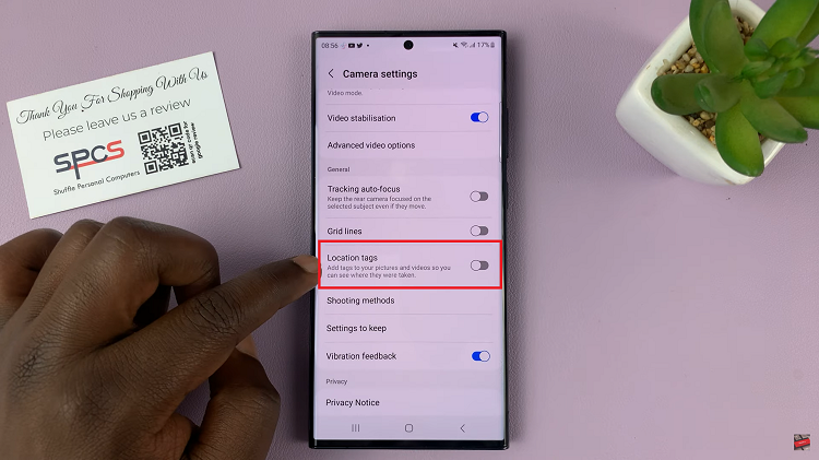 Enable Location Tags In Camera On Samsung Galaxy