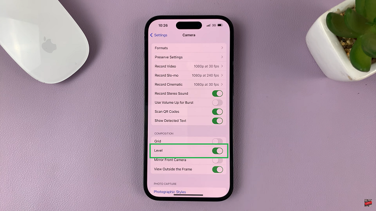 Enable and Use Level In iPhone Camera
