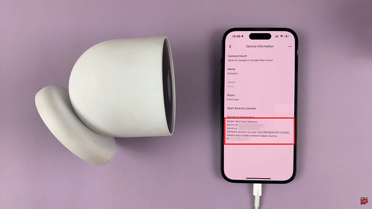 Find Your Google Nest Camera Serial Number