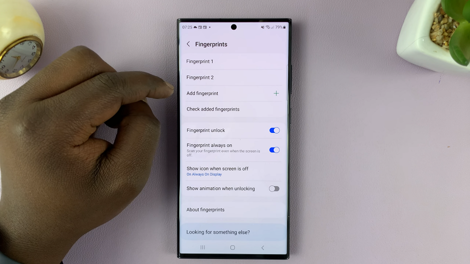 Add Another Fingerprint On Samsung Galaxy S23'