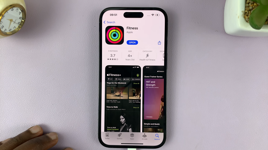 Fitness App On iPhone