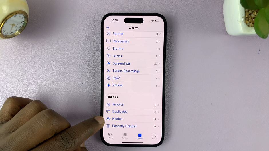 Hidden Section In Photos App On iPhone