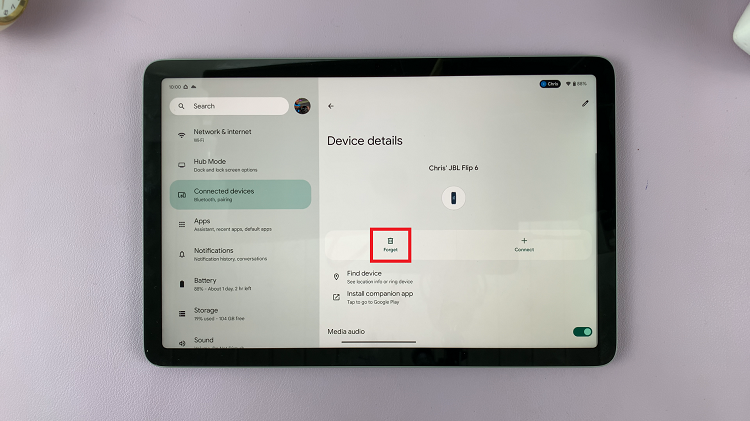 How To Disconnect & Forget Bluetooth Devices On Google Pixel Tablet