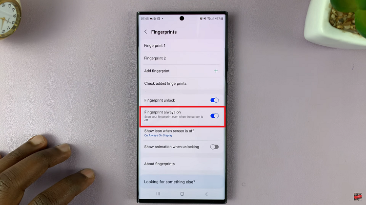 How To Hide Fingerprint Icon From Always On Display On Samsung S23's