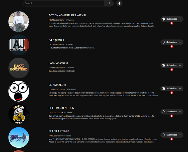 How To See Your YouTube Subscriptions List