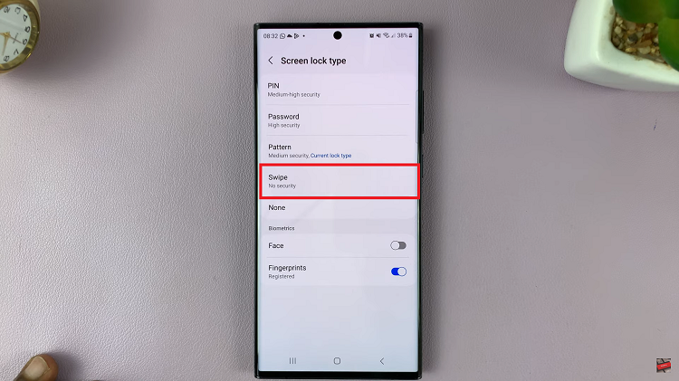 How To Set Screen Lock To SWIPE On Samsung S23s