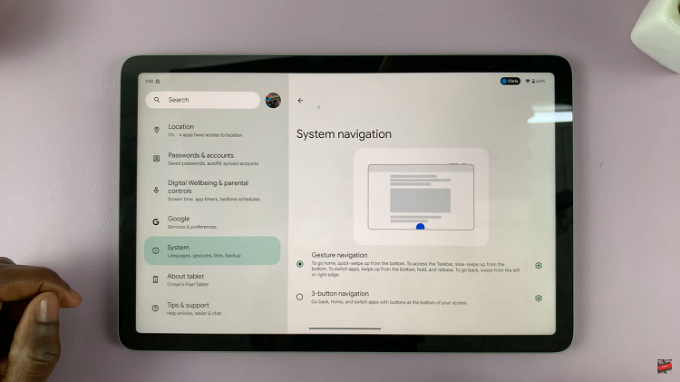 How To Switch Between Gestures & Buttons On Google Pixel Tablet
