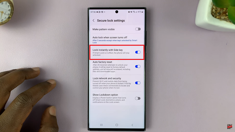 How To Turn ON & OFF Lock Instantly With Side Key On Samsung S23