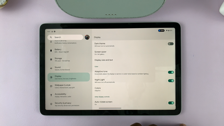How To Turn On Night Light On Google Pixel Tablet
