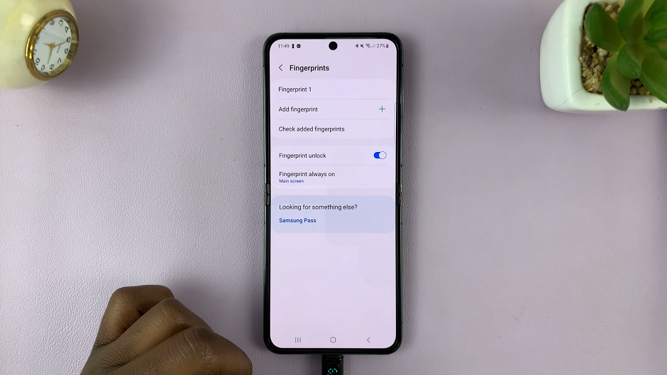 Remove Fingerprint On Samsung Galaxy Z Flip 5