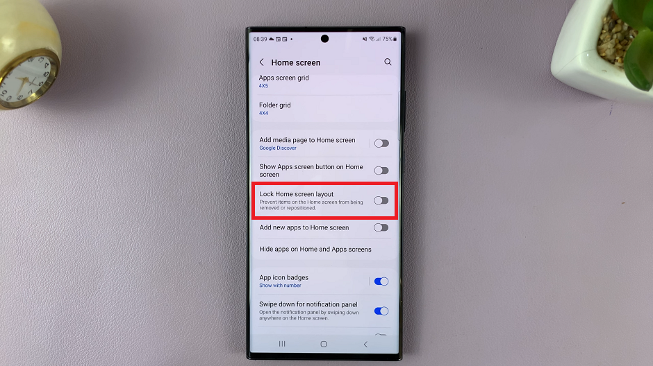How To Change Home Screen Layout On Samsung Galaxy S23, S23+ and S23 Ultra