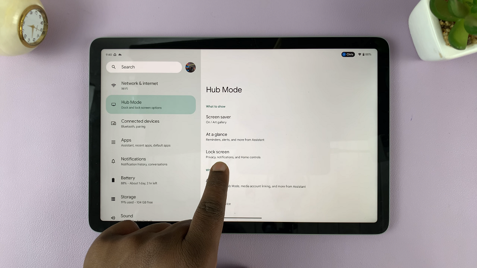 Hide Notifications From Lock Screen In Hub Mode On Google Pixel Tablet