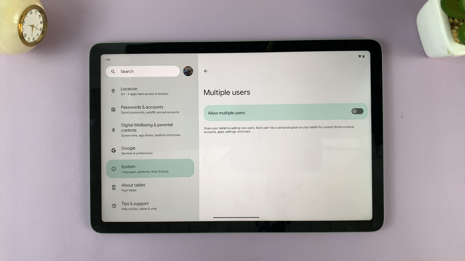 How To Disable Multiple Users On Google Pixel Tablet