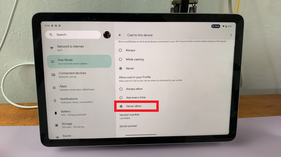 How To Disable Casting On Google Pixel Tablet