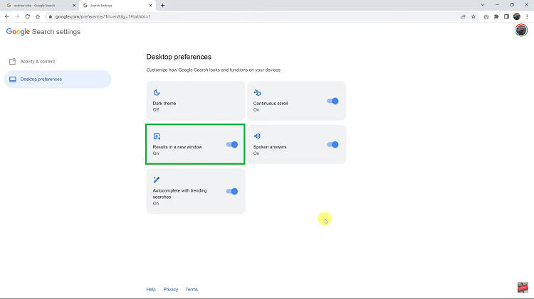Open Google Search Results In New Tabs