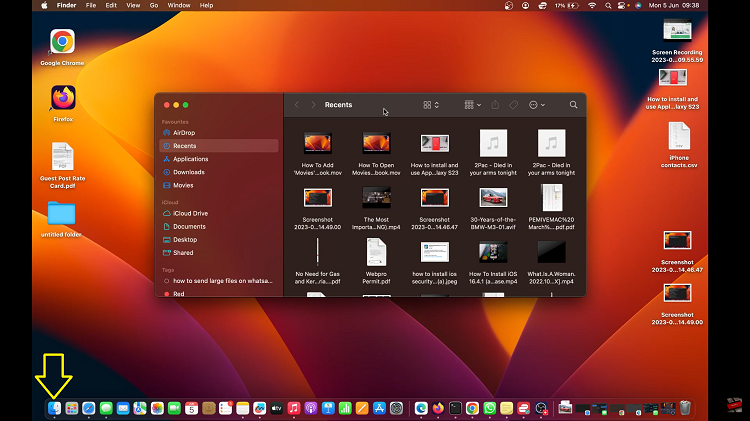 Open 'Home' Folder On iMac MacBook