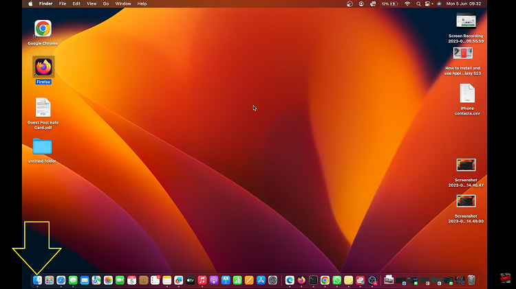 Open Movies Folder On iMac MacBook