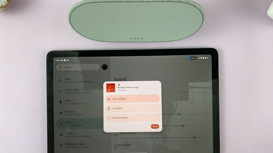 Change Sound Output On Google Pixel Tablet
