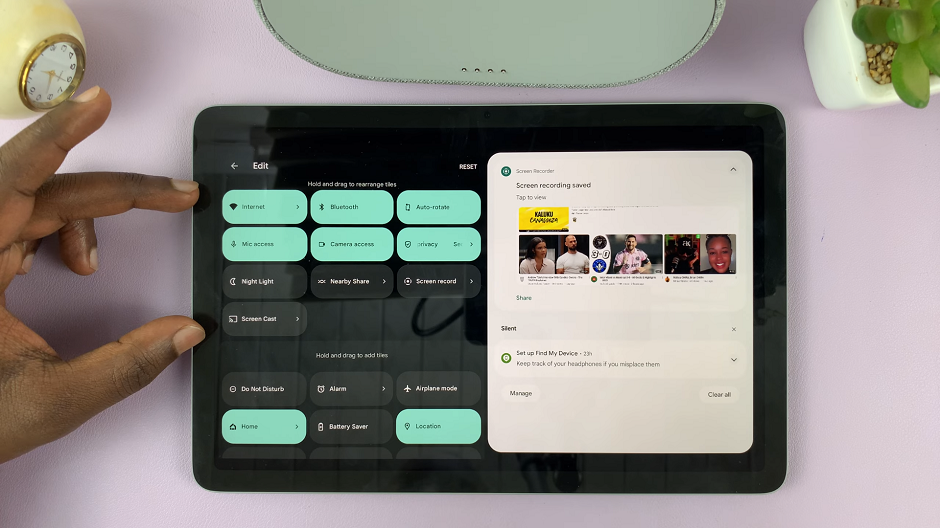 How To Remove Quick Settings Tiles To Panel On Google Pixel Tablet