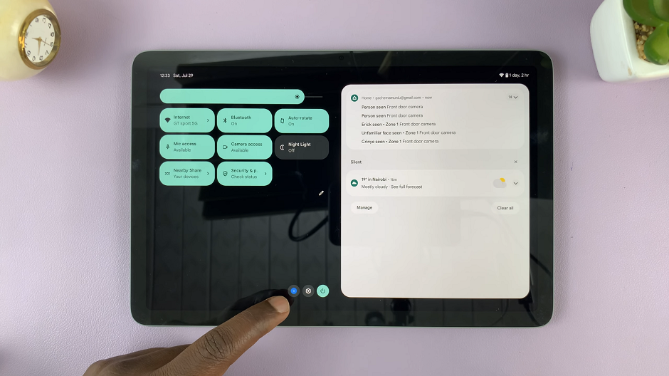 Switch Users On Google Pixel Tablet via Quick Settings