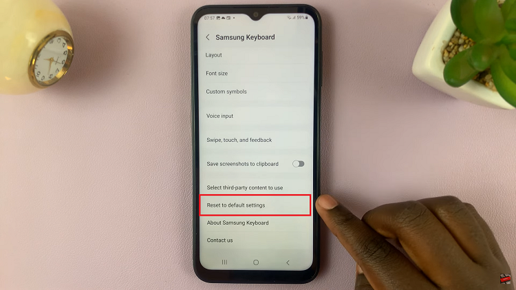  Reset Keyboard Back To Default Settings On Samsung Galaxy A14