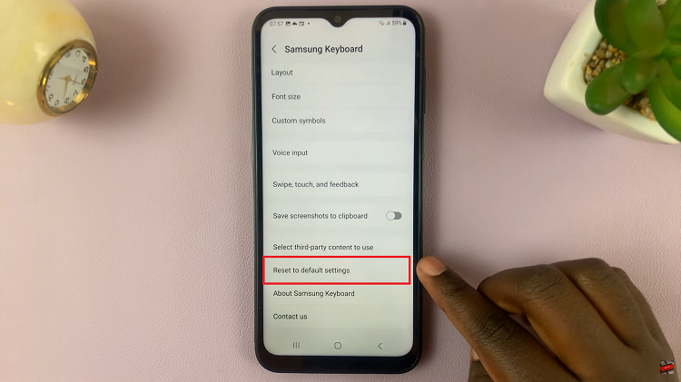 Reset Keyboard Back To Default Settings On Samsung Galaxy A14