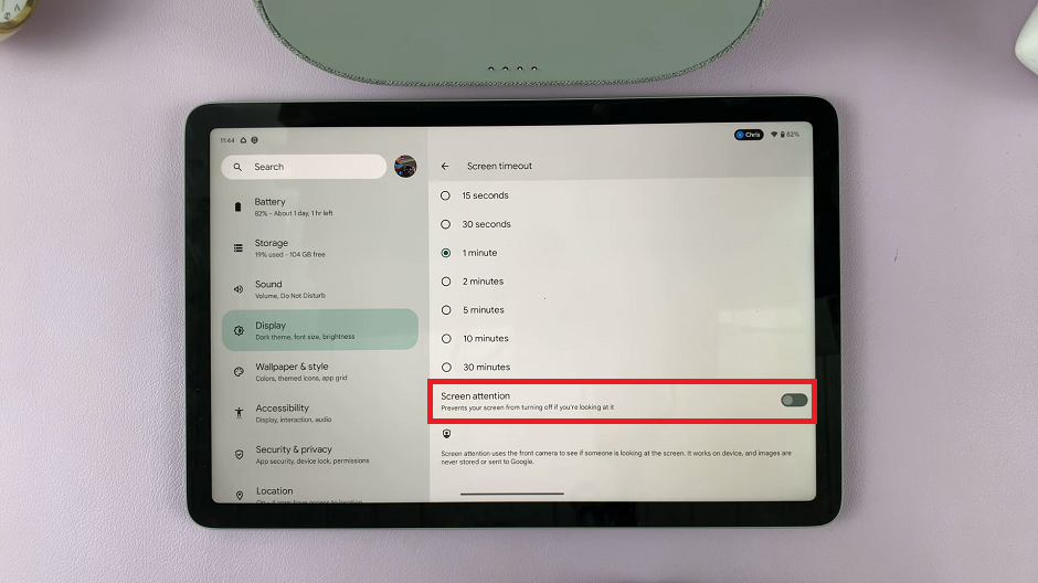 How To Disable Screen Attention On Google Pixel Tablet