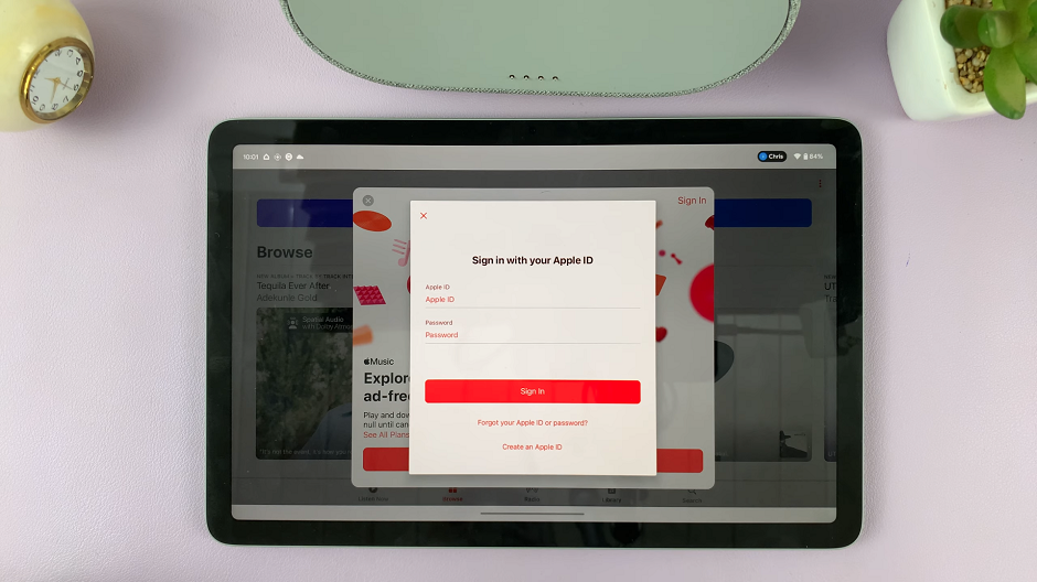Sign In To Apple Music On Google Pixel Tablet